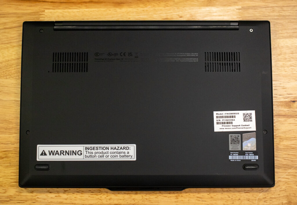 Lenovo ThinkPad X1 Carbon Gen 12 Bottom