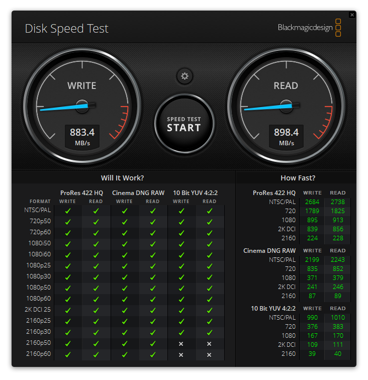 Kingston DataTraveler Max Blackmagic Disk Speed Test